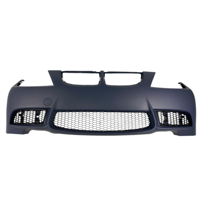 Предна броня за BMW E90 / E91 (2005-2008) - M3 дизайн без отвори за халогени, без отвори за пръскалки, с и без парктроник грундирана