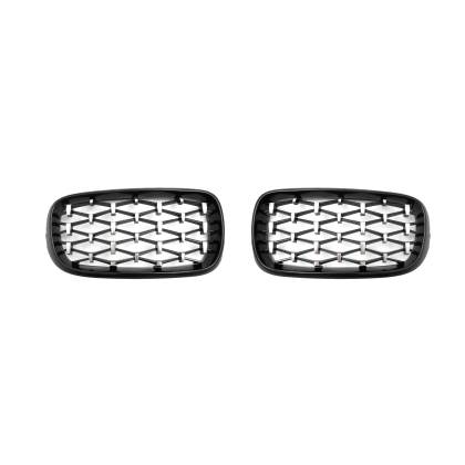 Решетки за BMW X5 F15 / X6 F16 (2013+) - Гланц - Diamond design - хром / черно
