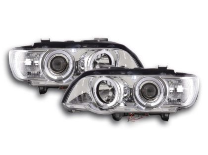 Кристални фарове  Angel Eyes BMW X5  (99-03) - хром