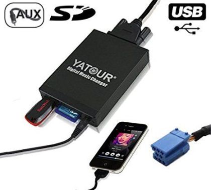 USB / MP3 audio inteface CITROEN C3,C5,C8, PICASSO, XSARA / PEUGEOT 106,206,207,307,406,407,607,806,807 до 2005г. - с 8 пинов порт