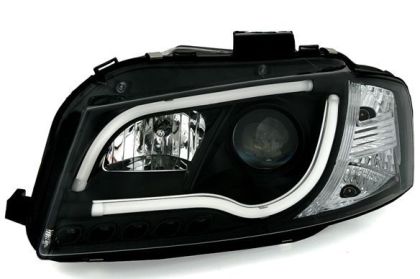 Кристални фарове Lightbar Design за Audi A3 (2003-2008) - черни