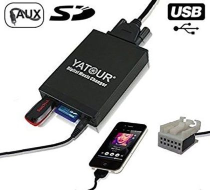 USB / MP3 audio interface за VW GOLF 5 6, TOURAN, TOUAREG, TIGUAN, T5, JETTA, POLO / AUDI A3 (2004+), A4 (2007+), TT (2007+)  / SEAT Alhambra, Arosa, Cordoba, Ibiza, Leon, Toledo  / Skoda Fabia, Octavia, Superb - с 12 пинов порт