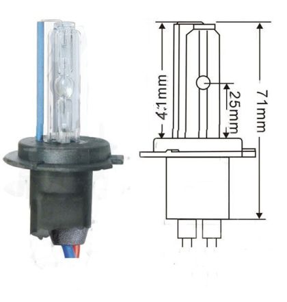 Ксенонова крушка Н7C 6000K 35W - скъсена