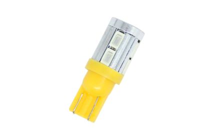 Лед крушки тип T10 5W с 10 SMD 5630 диода - Жълт цвят