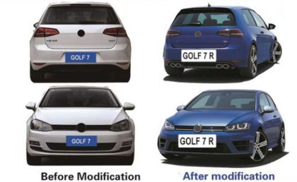 Боди кит пакет за Golf 7 - R20 Дизайн