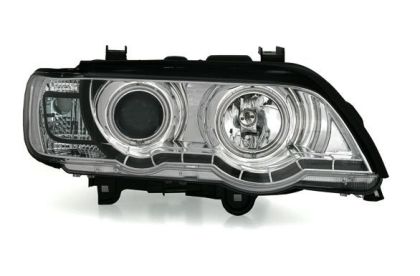 Кристални фарове  Dayline & Angel Eyes BMW X5  (99-03) - хром