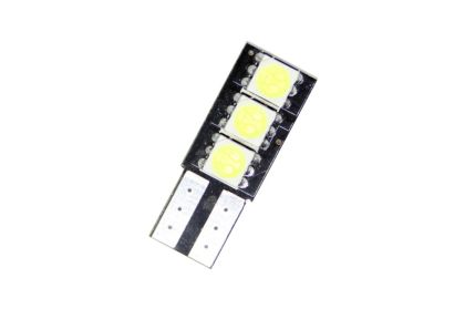 Лед крушки тип T10 с 3 SMD диода от една страна - Canbus