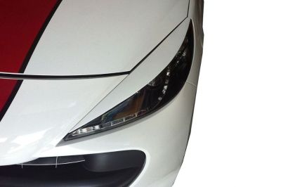 Вежди за фарове за Peugeot 207 - черни