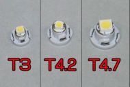 Лед крушки тип T3 2W син