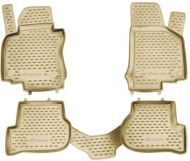 3D Гумени стелки за MERCEDES S-Class W220 (1998-2005) - long base, бежови 4pcs.