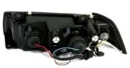 Кристални фарове за BMW E36  Angel Eyes (91-99) 2d coupe - черни