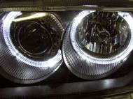 Кристални фарове за  BMW E36 Angel Eyes (1991-2000) 2d coupe - хром