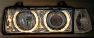 Кристални фарове за  BMW E36 Angel Eyes (1991-2000) 4d sedan - хром
