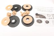 Гумени стелки за Golf 4 / Bora / Beetle / Jetta / Skoda Octavia 1 (1997-2010) / Seat Leon / Seat Toledo (1999-2005) - тип леген бежови