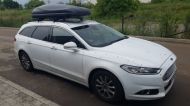 Автобокс Junior Altro 185x80x41cm с 70 mm крепежи, с двустранно отваряне с ключ, 460 литра - черен