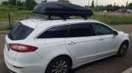 Автобокс Junior Altro 200x90x41cm с 70 mm крепежи, с двустранно отваряне с ключ, 500 литра - черен