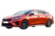 Гумирана стелка за багажник за Kia ProCeed Shooting Brake (2018+)  incl. models with rails, right wing removable for additional loudspeakers (shorter wing)
