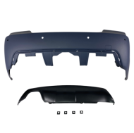 Задна броня за BMW E60 sedan (2003-2007) - M-Tech дизайн с отвори за парктроник 24mm грундирана
