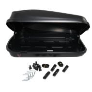 Автобокс Junior Easy 132x78x36cm с 85 mm крепежи, с ключ, 320 литра - черен гланц