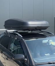 Автобокс Junior Easy 180x94x39cm с 85 mm крепежи, с ключ, 530 литра - черен