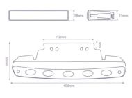 Универсални диодни светлини с 5 диода x 1W
