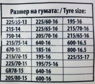 Метални вериги за сняг за джип, бус, SUV, кемпер - размер 230 за 14'' , 15