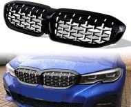 Решетки за BMW G20 (2018+) - Гланц - Diamond Design - хром / черно