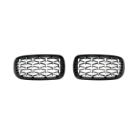 Решетки за BMW X5 F15 / X6 F16 (2013+) - Гланц - Diamond design - хром / черно