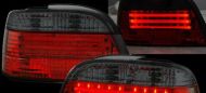Диодни стопове с 3 светещи ленти BMW E38  (1994-2001) - черен хром
