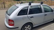 Универсални алуминиеви напречни греди за таван на кола без рейки - 135см, с ключ - черен мат
