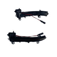Диодни мигачи за странични огледала за BMW i3, X1 E84, E90, F20, F21, F22, F23, F30, F31, F34, F32, F33, F10, F11, F07, F01, D02, D04 (2011-2019) - опушени с бягащ мигач