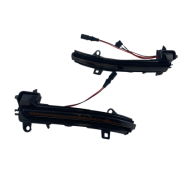 Диодни мигачи за странични огледала за BMW i3, X1 E84, E90, F20, F21, F22, F23, F30, F31, F34, F32, F33, F10, F11, F07, F01, D02, D04 (2011-2019) - опушени с бягащ мигач