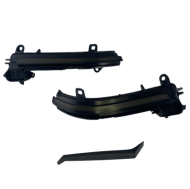 Диодни мигачи за странични огледала за BMW i3, X1 E84, E90, F20, F21, F22, F23, F30, F31, F34, F32, F33, F10, F11, F07, F01, D02, D04 (2011-2019) - опушени с бягащ мигач
