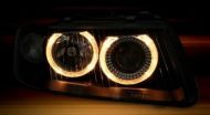 Кристални фарове ANGEL EYES Audi A3 (2000-2003) - черни
