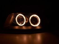 Кристални фарове за Angel Eyes AUDI A4 (2001-2004) - черни