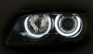 Кристални фарове за BMW E46 седан (2001-2005) - черни с CCFL