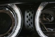 Кристални фарове за BMW E46 седан (1998-2001) - черни с CCFL