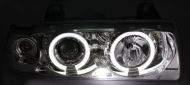 Кристални фарове за BMW E36 Angel Eyes (91-99) 2d coupe - хром