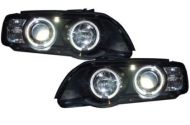 Кристални фарове  Angel Eyes BMW X5  (99-03) - черни