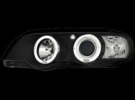 Кристални фарове  Angel Eyes BMW X5  (99-03) - черни