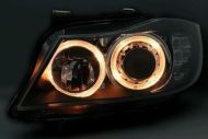 Кристални фарове за BMW E90 (2005-2009) - черни