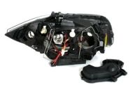 Кристални фарове за BMW E87 Angel Eyes (2004-2011) - черни
