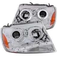 Кристални фарове Jeep Grand Cherokee (1999-2005) - хром