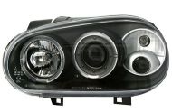 Кристални фарове  Angel Eyes GOLF IV  - черни