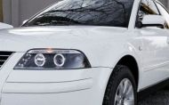 Кристални фарове  Angel Eyes VW PASSAT  B5.5 (01-05)  - черни