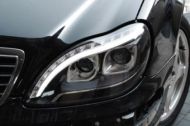 Кристални фарове за Mercedes W220 S-Class (1998-2005) - Лайтбар дизайн черни