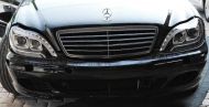 Кристални фарове за Mercedes W220 S-Class (1998-2005) - Лайтбар дизайн черни