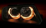 Кристални фарове  Angel Eyes VW PASSAT  B5.5 (01-05)  - черни