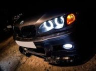 Ангелски Очи кристални за BMW E46 седан, комби (1998-2005) / E46 купе (1998-2003) - U-Design с лупи на дълги светлини