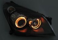 Кристални фарове за Opel Astra Н (2004-2009) - хром